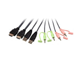 ATEN 2-Port USB 4K HDMI Cable KVM Switch with Remote Port Selector - CS22H