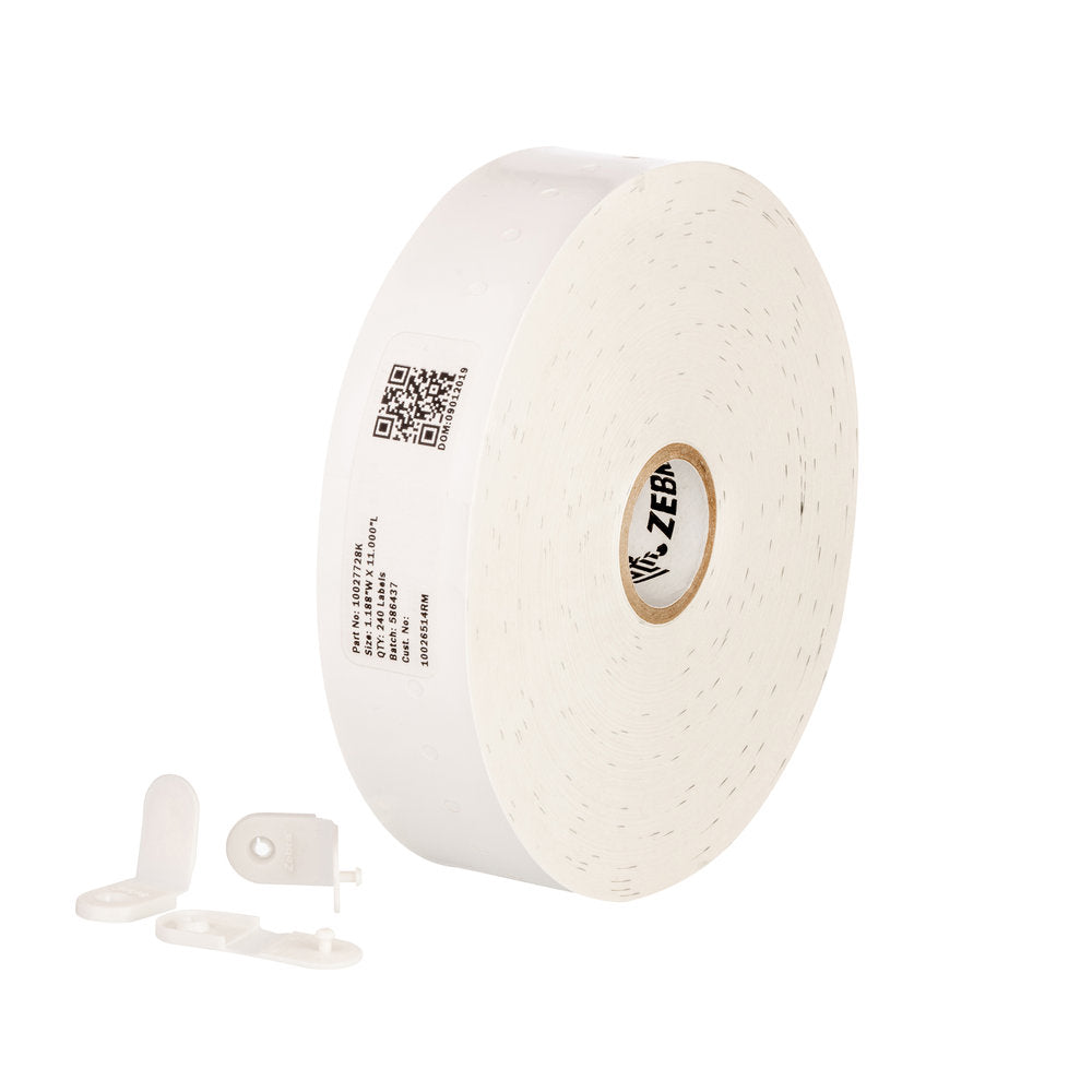 Zebra DT Wristband, Polypropylene (1.1875" x 11") (1" Core) - 10027730K