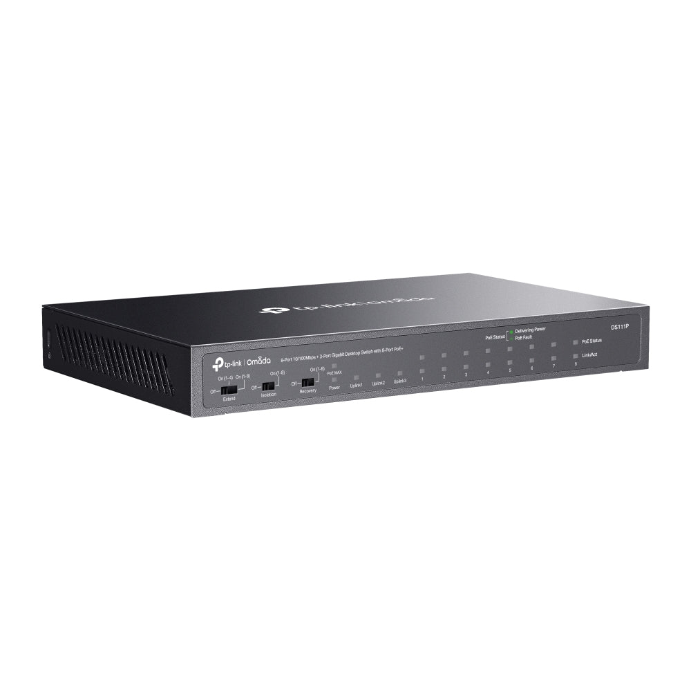TP-Link Omada DS111P network switch Unmanaged Fast Ethernet (10/100) Power over Ethernet (PoE) Black - DS111P