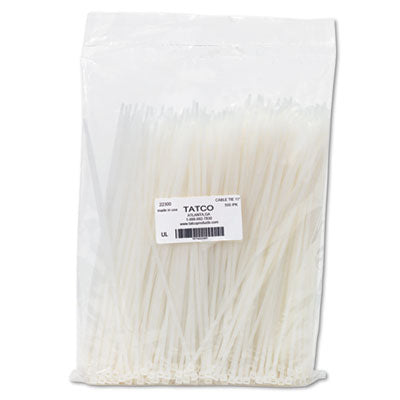 Nylon Cable Ties, 11 x 0.19, 50 lb, Natural, 500/Pack - 22300