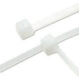 Nylon Cable Ties, 11 x 0.19, 50 lb, Natural, 500/Pack - 22300