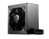 MSI MAG A650BN UK PSU '650W, 80 Plus Bronze certified, 12V Single-Rail, DC-to-DC Circuit, 120mm Fan, Non-Modular, Sleeved Cables, ATX Power Supply Unit, UK Powercord, Black' - MAGA650BN