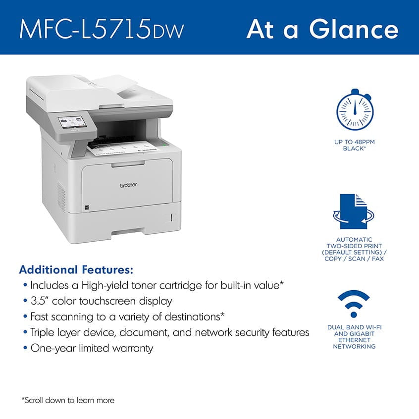 Brother MFC-L5715DW Mono Laser MFP - MFCL5715DW