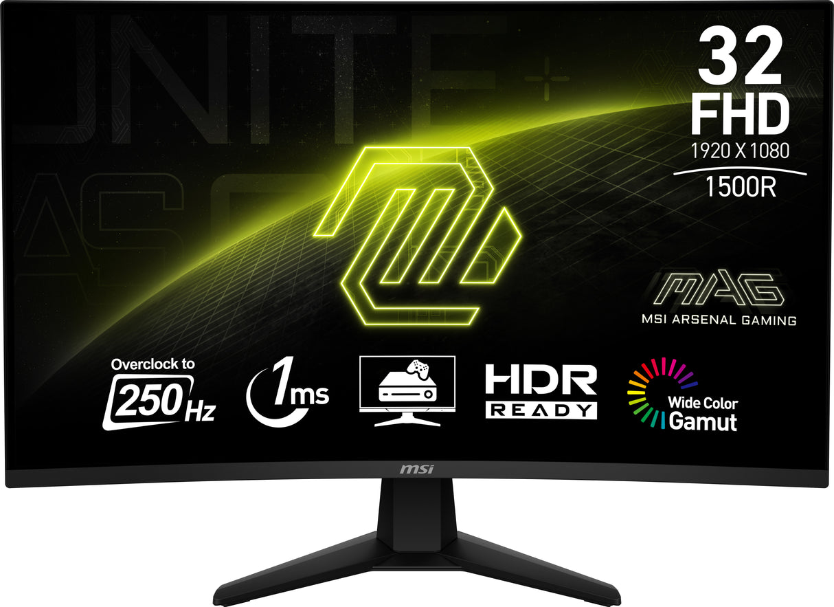 MSI MAG 32C6X computer monitor 80 cm (31.5") 1920 x 1080 pixels Full HD Black - MAG32C6X