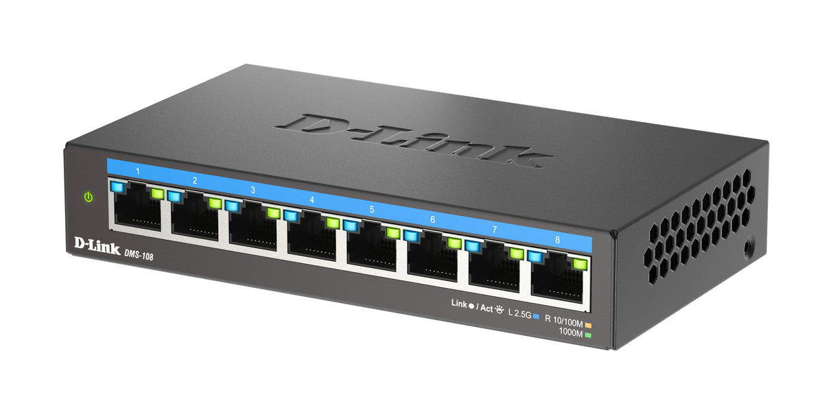 D-Link 8-Port 2.5G Multi-Gigabit Desktop Switch - DMS-108 D-LINK