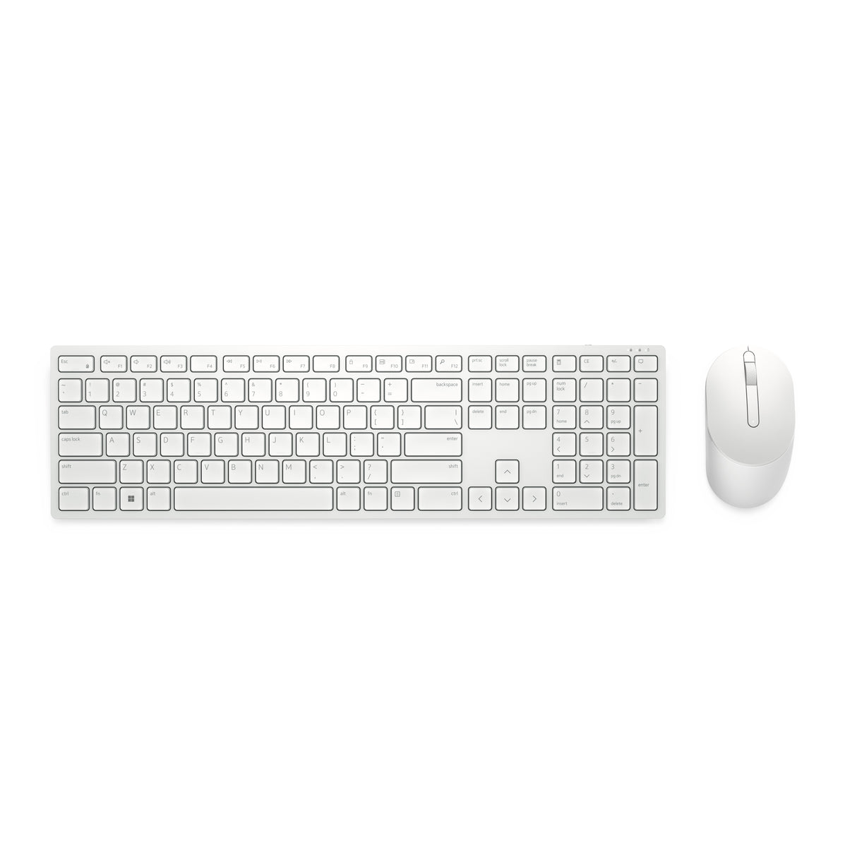 DELL KM5221W-WH keyboard Mouse included Office RF Wireless QWERTY US English White