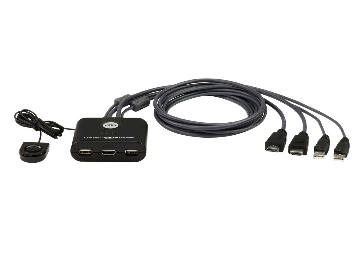 ATEN CS22HF KVM switch Black - CS22HF