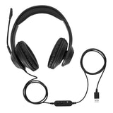 Targus AEH102TT headphones/headset Wired Head-band Office/Call center USB Type-A Black - AEH102TT