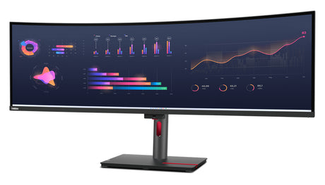 Lenovo ThinkVision P49w-30 computer monitor 124.5 cm (49") 5120 x 1440 pixels DQHD LED Black - 63DBRAR1US LENOVO