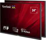 Viewsonic VA VA2456A-MHD_H2 computer monitor 61 cm (24") 1920 x 1080 pixels Full HD LED Black - VA2456A-MHD_H2