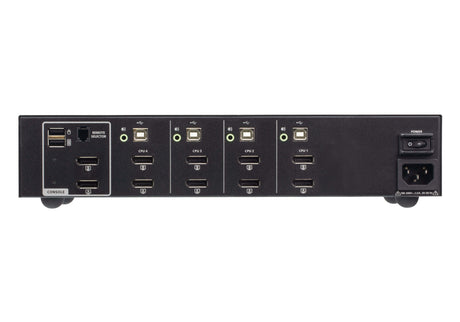 ATEN 4-Port USB DisplayPort Dual Display Secure KVM Switch (PSD PP v4.0 Compliant) - CS1144DP4 ATEN