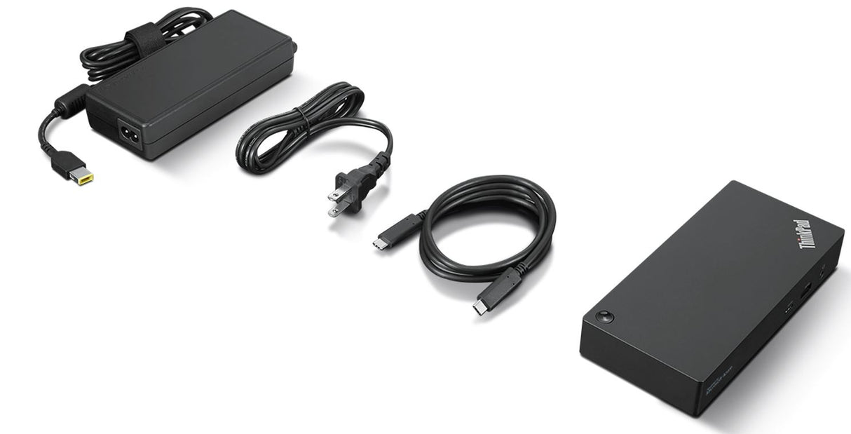 Lenovo 40B20135US laptop dock/port replicator Wired USB 3.2 Gen 1 (3.1 Gen 1) Type-A + Type-C Black - 40B20135US