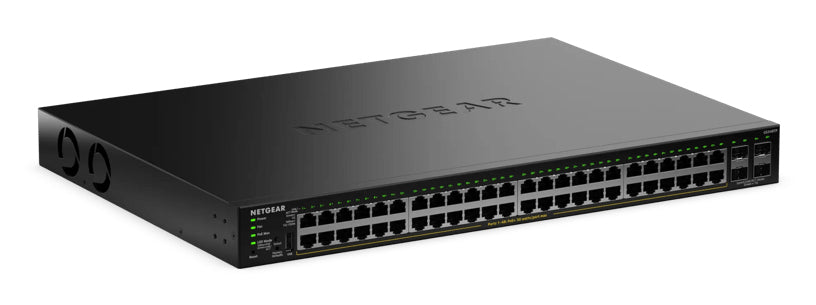 NETGEAR S350v2 Managed L2/L3 Gigabit Ethernet (10/100/1000) Power over Ethernet (PoE) 1U Black - GS348TP-200NAS