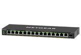 NETGEAR GS316EP Managed Gigabit Ethernet (10/100/1000) Power over Ethernet (PoE) Black - GS316EP-100NAS