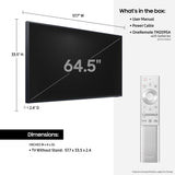 Samsung The Terrace QN65LST7DAFXZA TV 165.1 cm (65") 4K Ultra HD Smart TV Wi-Fi Black 2000 cd/m² - QN65LST7DAFXZA SAMSUNG