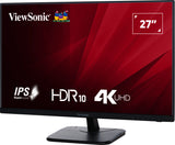 Viewsonic VA2756-4K-MHD computer monitor 68.6 cm (27") 3840 x 2160 pixels 4K Ultra HD LED Black - VA2756-4K-MHD