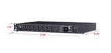CyberPower PDU41021 power distribution unit (PDU) 16 AC outlet(s) 1U Black - PDU41021