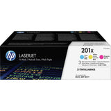 HP 201X 3-pack High Yield Cyan/Magenta/Yellow Original LaserJet Toner Cartridges CF253XM