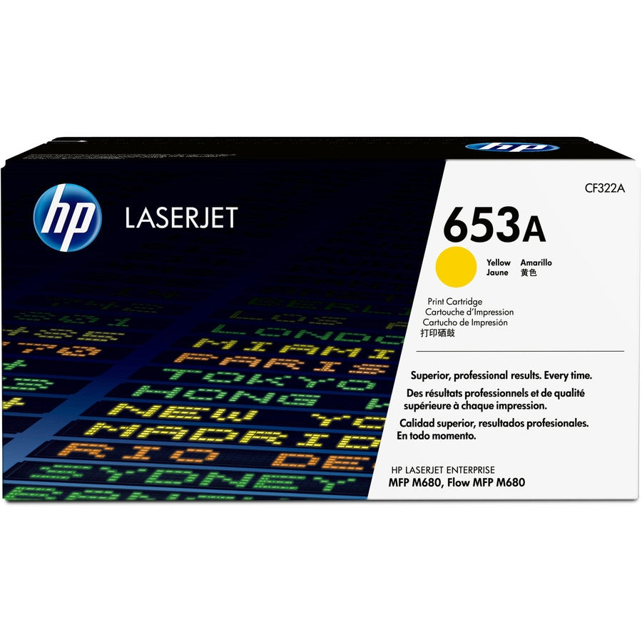 HP 653A Yellow Original LaserJet Toner Cartridge CF322A