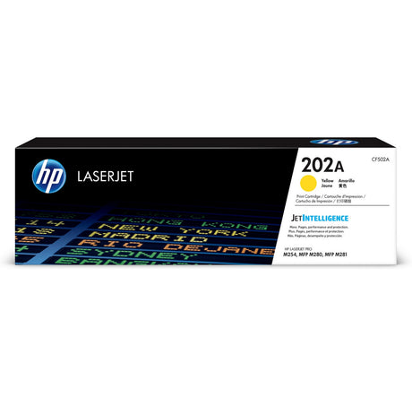 HP 202A Yellow Original LaserJet Toner Cartridge CF502A