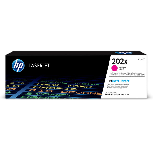 HP 202X High Yield Magenta Original LaserJet Toner Cartridge CF503X