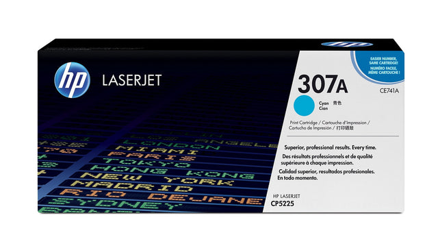 HP 307A Cyan Original LaserJet Toner Cartridge CE741A