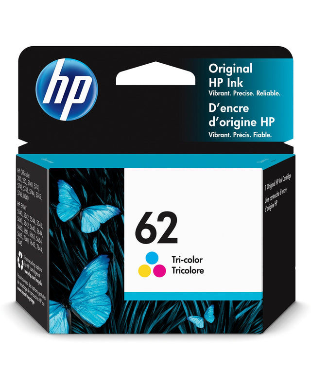HP 62 Tri-color Original Ink Cartridge C2P06AN#140