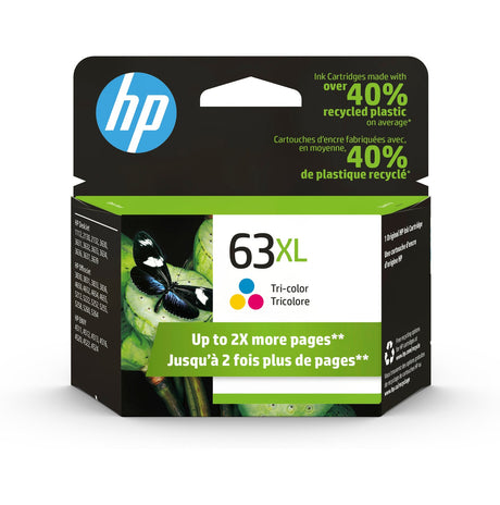 HP 63XL High Yield Tri-color Original Ink Cartridge F6U63AN#140