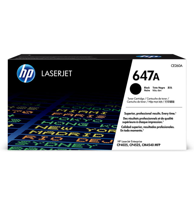 HP 647A Black Original LaserJet Toner Cartridge CE260A