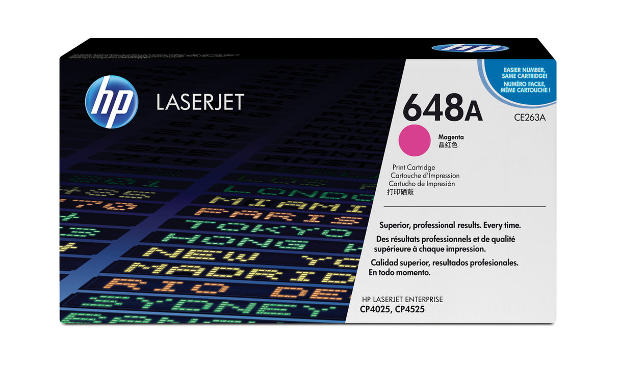 HP 648A Magenta Original LaserJet Toner Cartridge CE263A