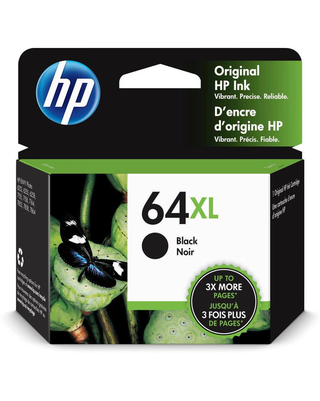 HP 64XL High Yield Tri-color Original Ink Cartridge N9J91AN#140