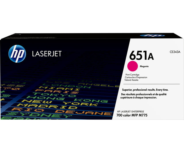 HP 651A Magenta Original LaserJet Toner Cartridge CE343A