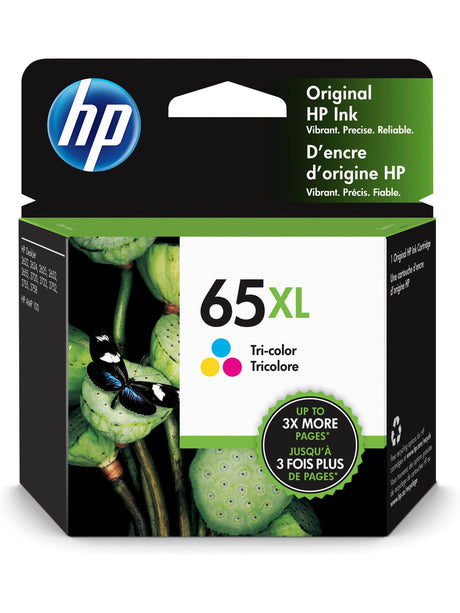 HP 65XL Tri-color Original Ink Cartridge N9K03AN#140