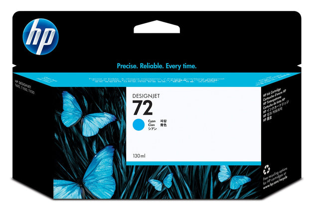 HP 72 130-ml Cyan DesignJet Ink Cartridge C9371A