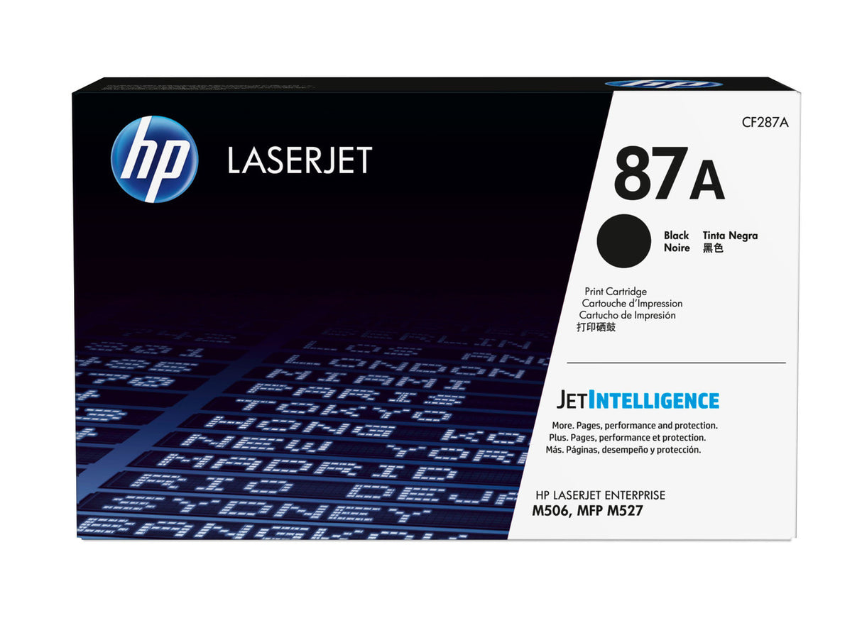 HP 87A Black Original LaserJet Toner Cartridge CF287A