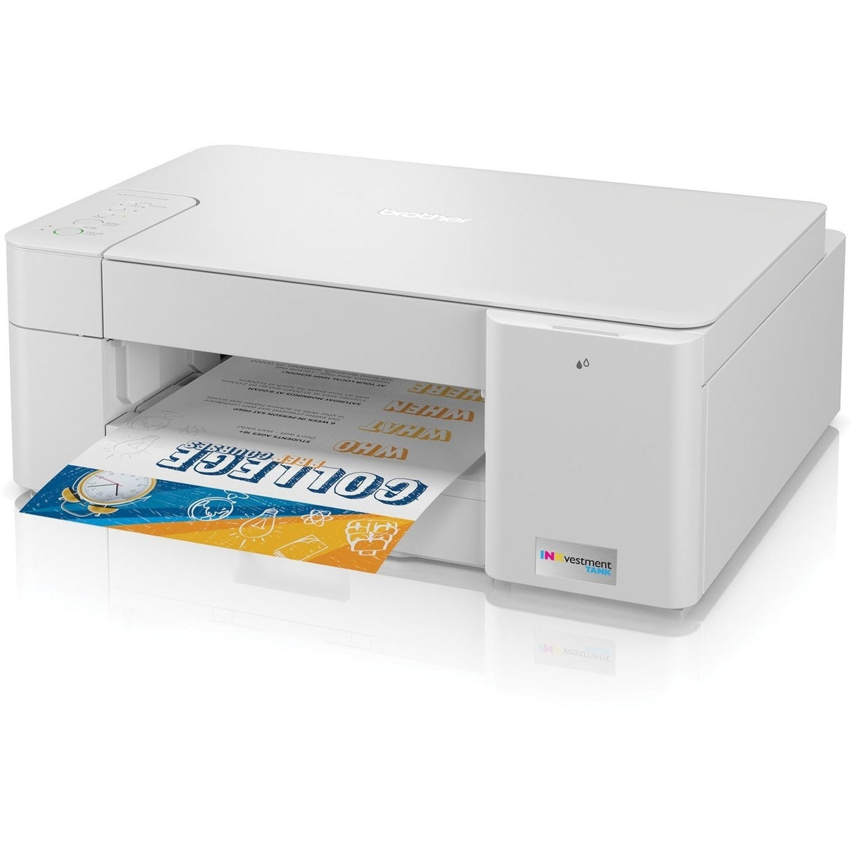 Brother INKvestment Tank MFC-J1205W Wireless Inkjet Multifunction Printer-Color-Copier/Scanner-1200x - MFCJ1205W