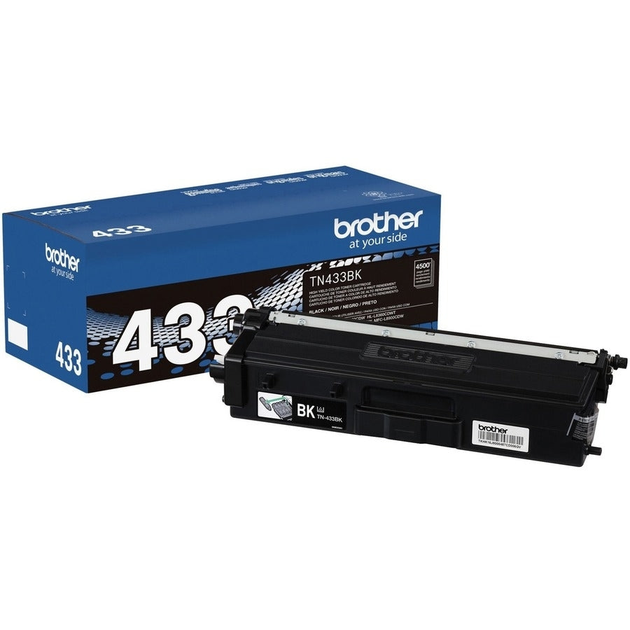 Brother TN433BK Black Toner Cartridge High-Yield - TN433BK