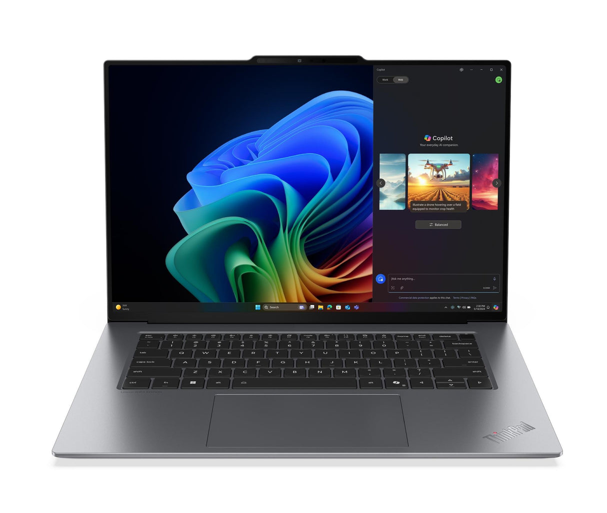 Lenovo ThinkPad X9-15 Gen 1 Aura Edition Copilot+ PC Intel Core Ultra 5 226V Laptop 38.9 cm (15.3") 2.8K 16 GB LPDDR5x-SDRAM 512 GB SSD Wi-Fi 7 (802.11be) Windows 11 Pro English Grey - 21Q60026US LENOVO