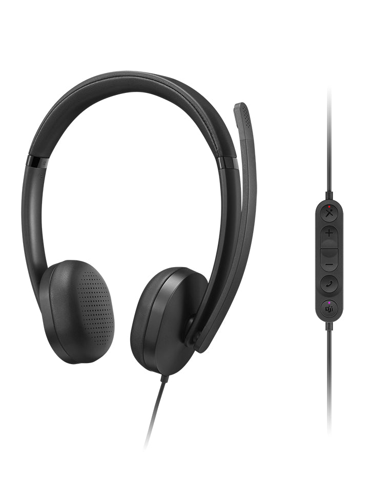 Lenovo VoIP Headset 5000 Wired Head-band Office/Call center USB Type-C Black - 4XD1R88995 LENOVO