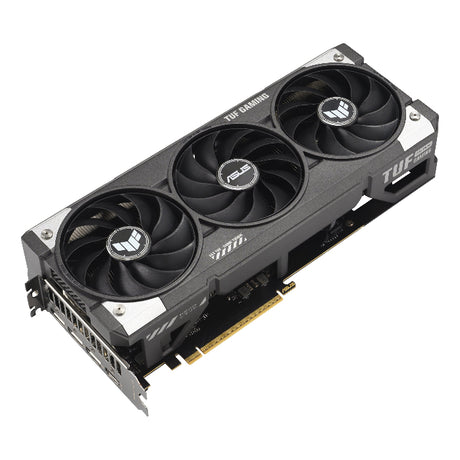 Graphics card with four fans on a white background