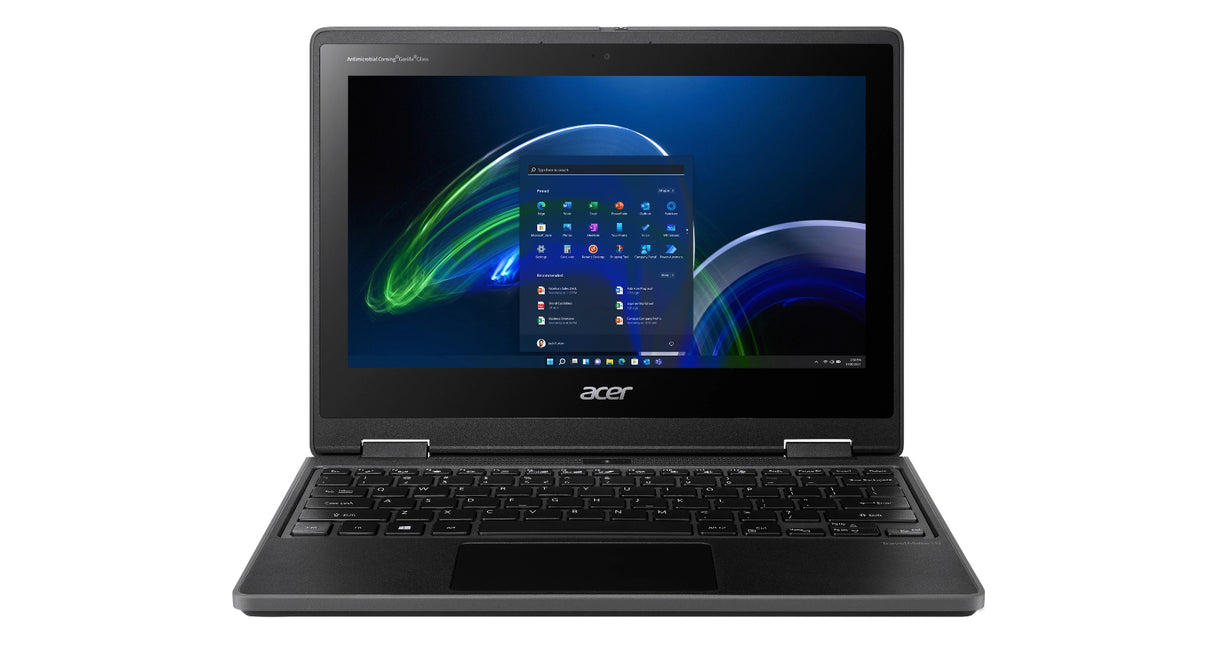 Acer TravelMate Spin B3 TMB311R-32-C47B Intel® Celeron® N N5100 Hybrid (2-in-1) 29.5 cm (11.6") Touchscreen HD 8 GB DDR4-SDRAM 128 GB Flash Wi-Fi 6 (802.11ax) Windows 11 Pro Black - NX.VQWAA.004