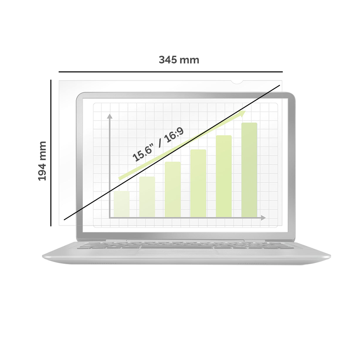 Fellowes PrivaScreen 39.6 cm (15.6") Monitor/Laptop Frameless display privacy filter - 4802001 FELLOWES