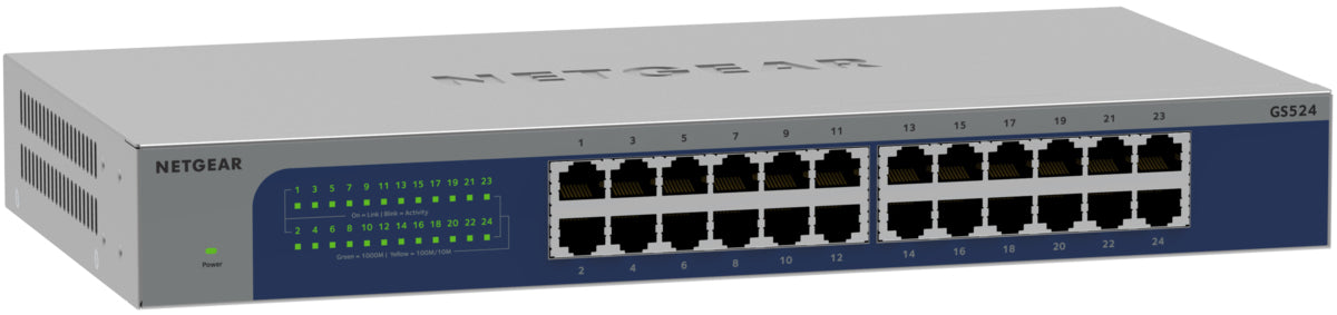 NETGEAR 24PT GIGABIT SWITCH Unmanaged Gigabit Ethernet (10/100/1000) Grey - GS524-300NAS