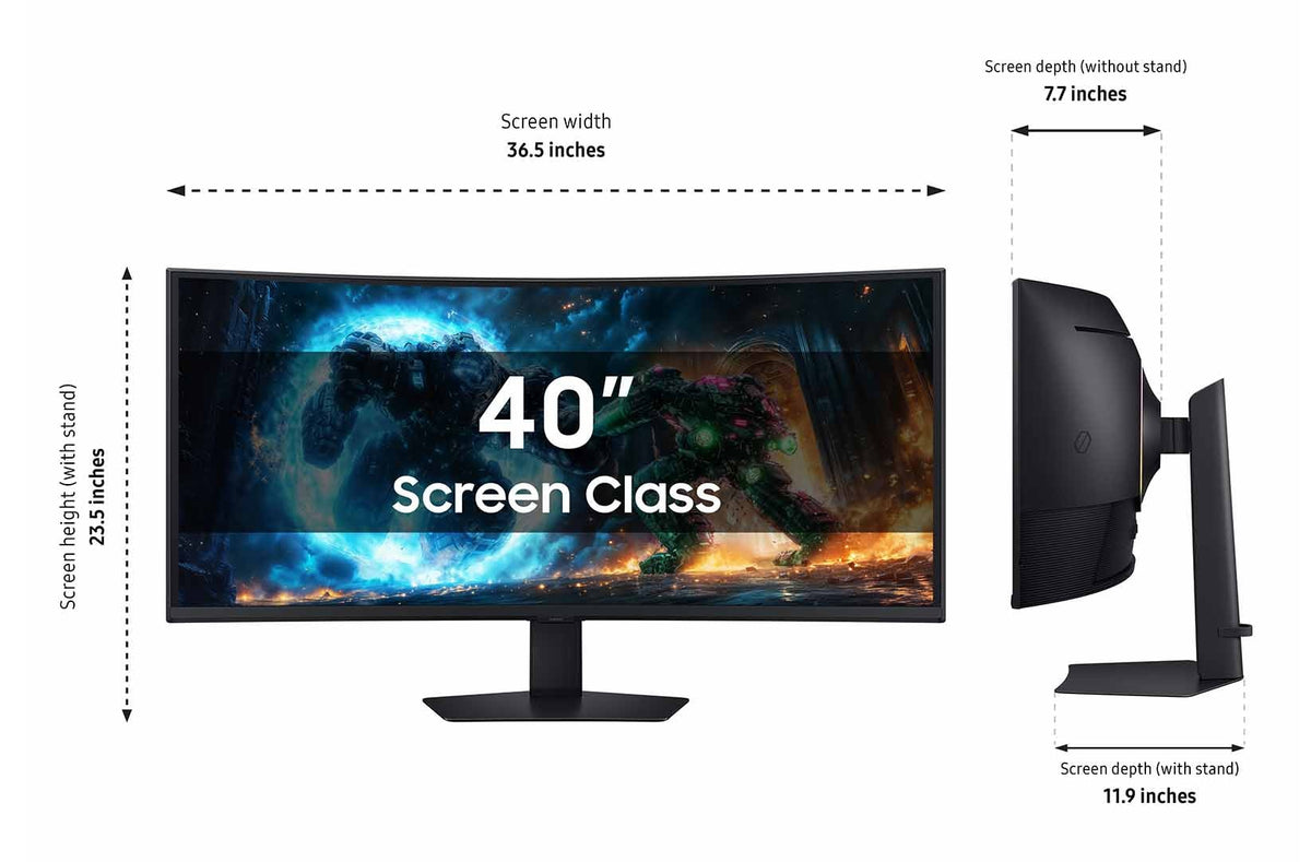 Samsung LS40FG75DENXZA computer monitor 101.6 cm (40") 5120 x 2160 pixels UltraWide Quad HD LCD Black - S40FG75DEN