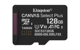 Kingston Technology 128GB micSDXC Canvas Select Plus Gen3 150R A1 Single Pack w/o ADP - SDCS3/128GBSP