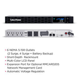 CyberPower PFC Sinewave uninterruptible power supply (UPS) Line-Interactive 0.7 kVA 400 W 6 AC outlet(s) - CP700PFCRM1U CYBERPOWER