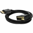 ADD-ON 6ft DisplayPort 1.2 Male to DVI-D Dual Link (24+1 pin) Male Black Cable For Resolution Up to 2560x1600 (WQXGA) - 100% compatible and guaranteed to work - DISPLAYPORT2DVI6F