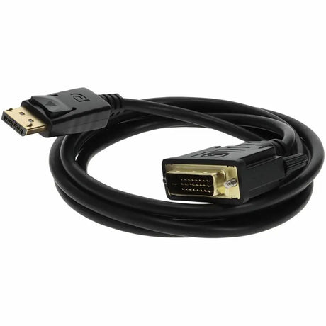 ADD-ON 6ft DisplayPort 1.2 Male to DVI-D Dual Link (24+1 pin) Male Black Cable For Resolution Up to 2560x1600 (WQXGA) - 100% compatible and guaranteed to work - DISPLAYPORT2DVI6F