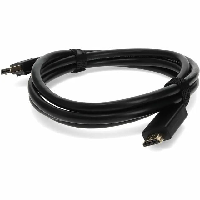 ADD-ON 6ft DisplayPort Male to HDMI Male Black Cable Which Requires DP++ For Resolution Up to 2560x1600 (WQXGA) - 100% compatible and guaranteed to work - DISPORT2HDMIMM6F