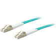 ADD-ON AddOn 20m LC (Male) to LC (Male) Aqua OM4 Duplex Fiber OFNR (Riser-Rated) Patch Cable - 100% compatible and guaranteed to work in OM4 and OM3 applications - ADD-LC-LC-20M5OM4